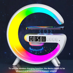 ATTRACTIVE G-Shaped 5 in 1 Night Lamp Wireless Charger Bluetooth Speaker