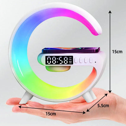 ATTRACTIVE G-Shaped 5 in 1 Night Lamp Wireless Charger Bluetooth Speaker